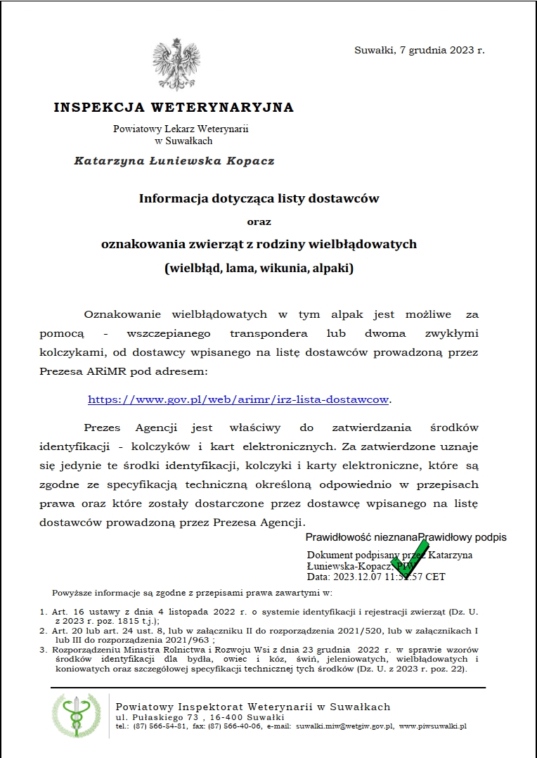 Wniosek o wydanie zaświadczenia o wpisie do rejestru Powiatowego Lekarza Weterynarii w Suwałkach pasieki pszczół
